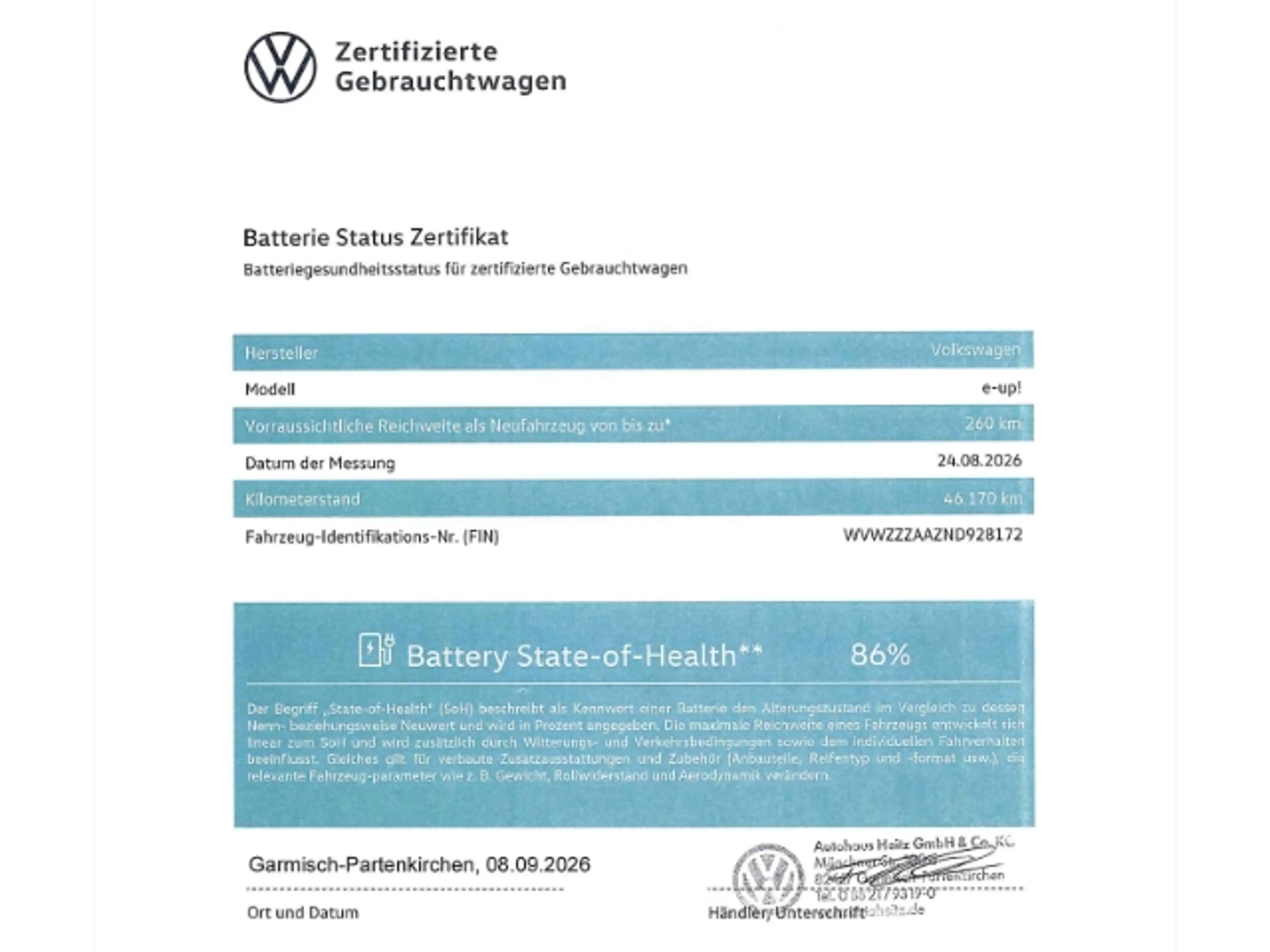 Volkswagen e-up! e-Style Plus SHZ Rückfahrkam. DAB — photo 2