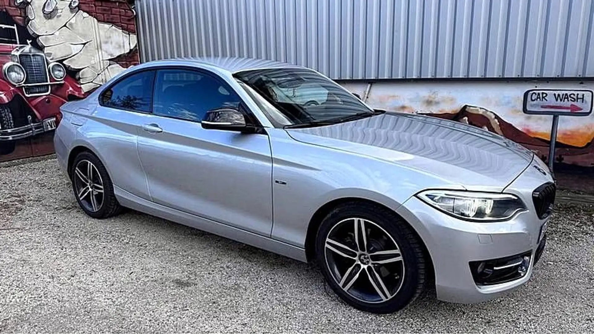 BMW 218 SERIE 218d COUPE 2.0D 143 CV PACK SPORT REPRISE PO Argent - 1