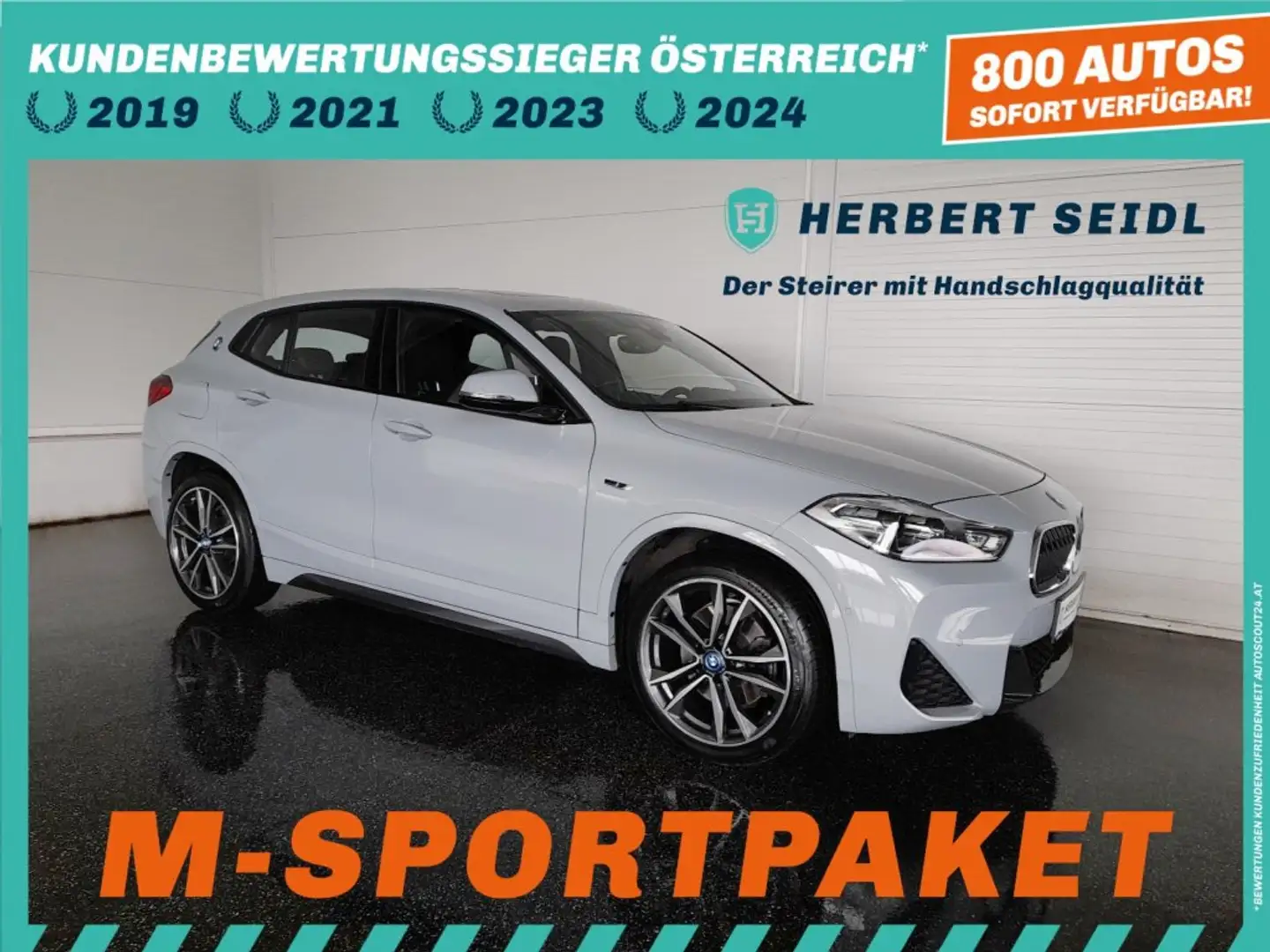 BMW X2 25e M-SPORT 4x4 PHEV Aut *SKY / STANDHZG / VOLL-LED / NAVI / E-SPORTSITZE+MEMORY / KAMERA / E-KLAPPE / KEYLESS* Grau - 1