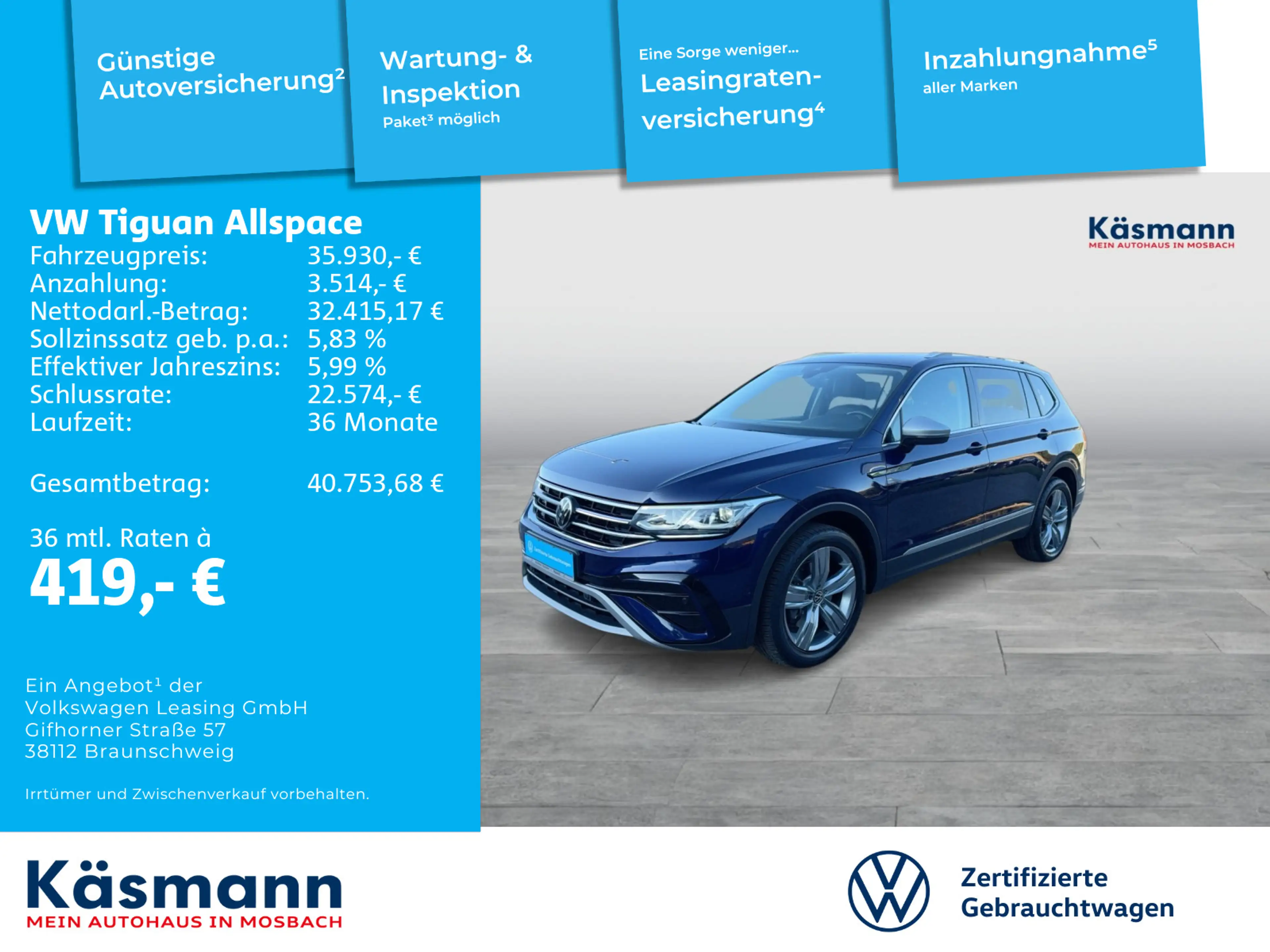 Volkswagen Tiguan Allspace Elegance 2.0TSI 4M AHK PANO H&K — photo 2