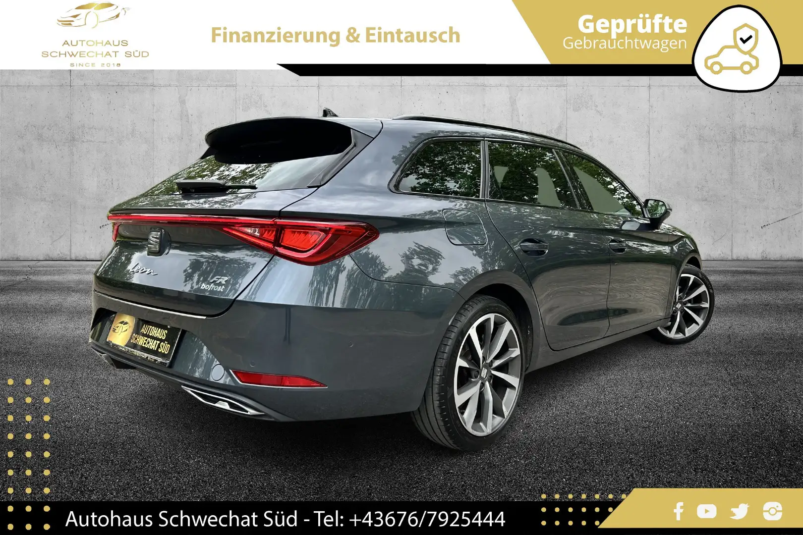 SEAT Leon SP FR 1.5 eTSI DSG//1.BESITZ//LEASING//PICKERL// Grau - 2