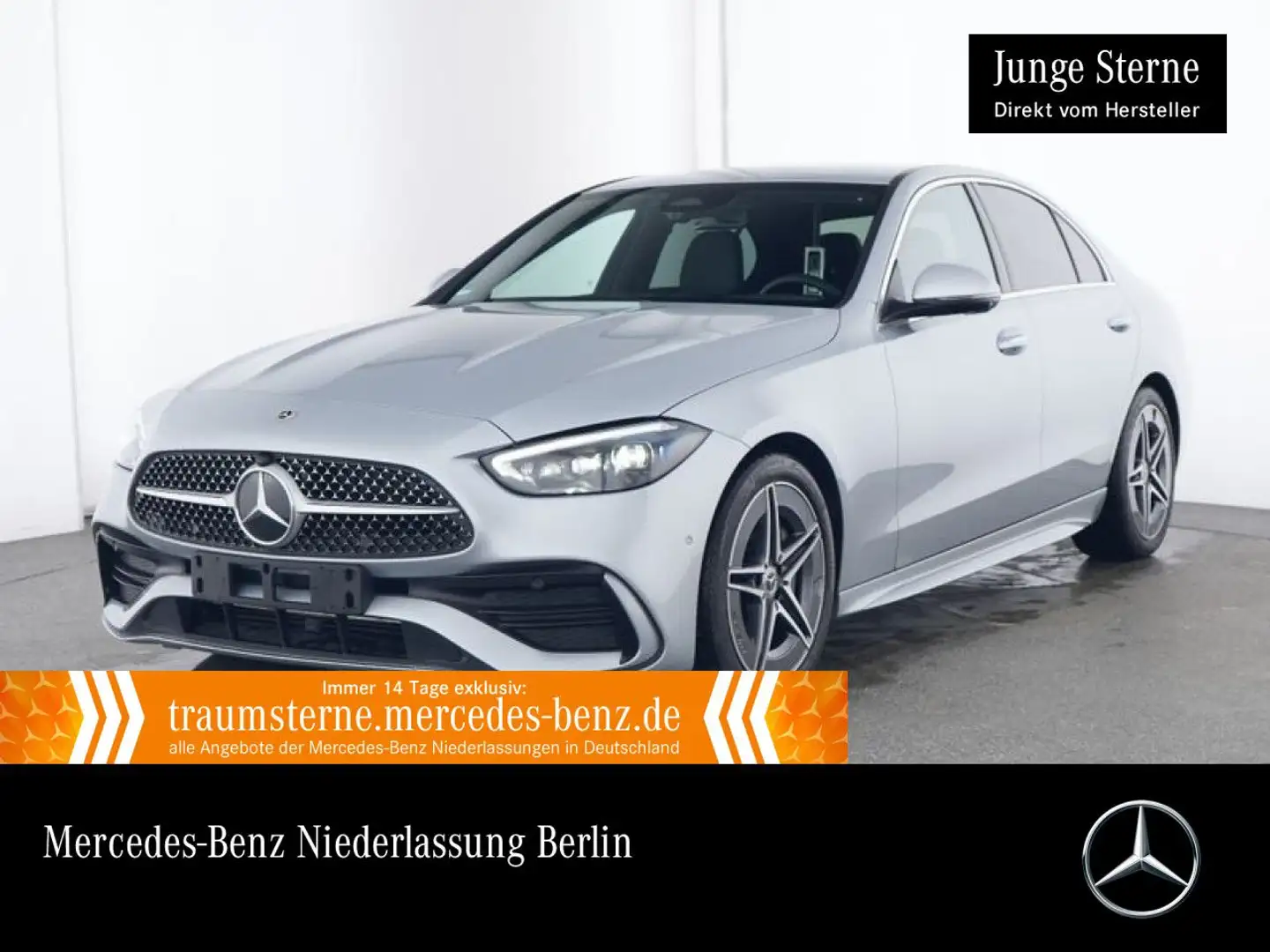 Mercedes-Benz C 200 AMG+360+TOTW+KEYLESS+9G Silber - 1