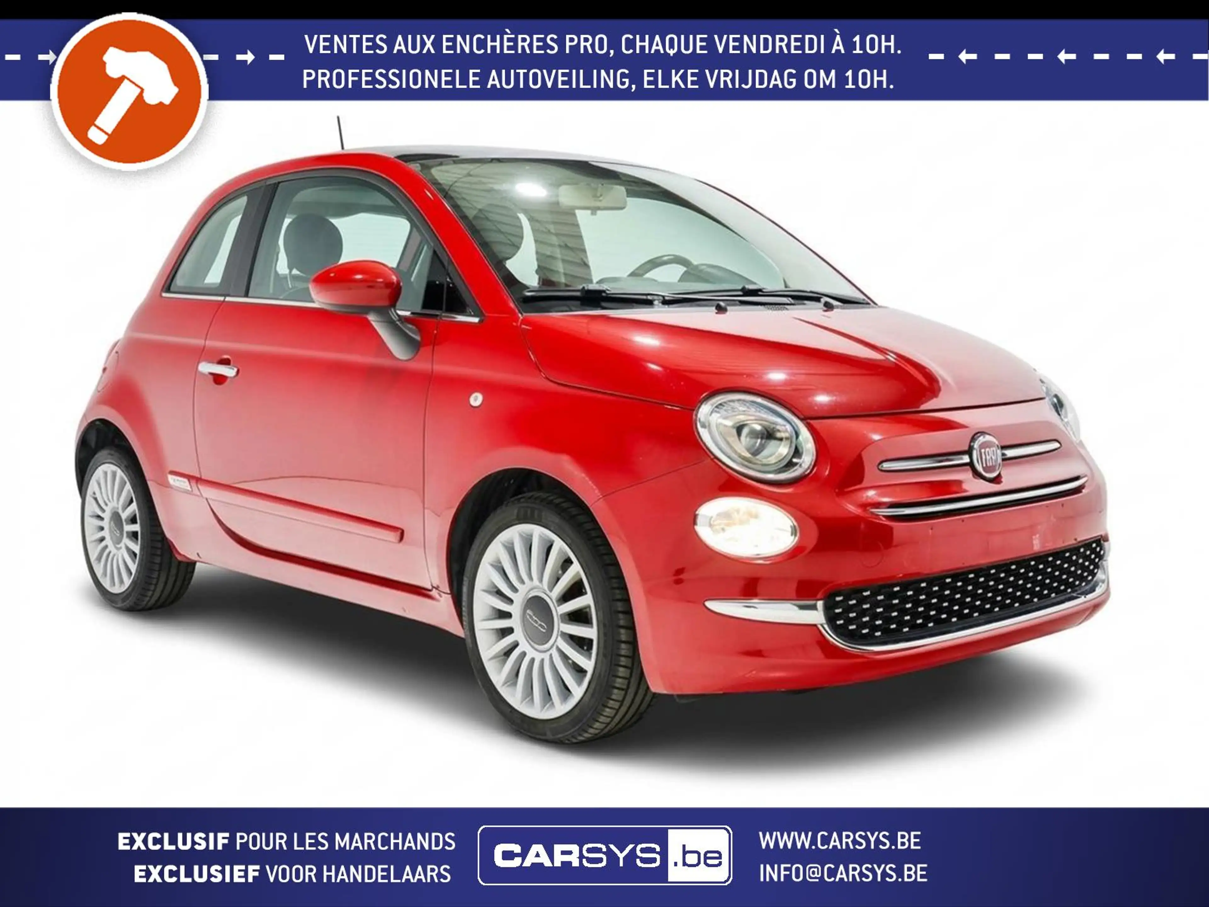 Fiat 500 1.2 - 70 - LOUNGE PANO - JA - CARPLAY - REGU