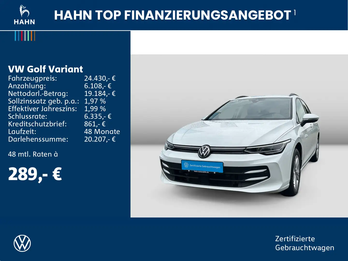 Volkswagen Golf Variant Life 1.5TSI LED Harman Kardon PDC A Blanc - 2