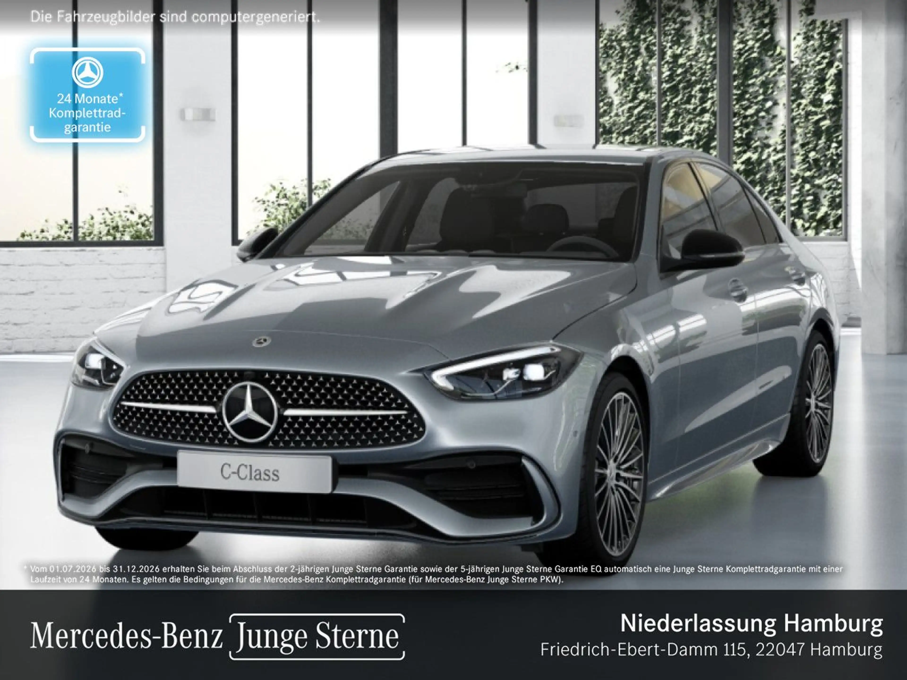 Mercedes-Benz C 180 AMG+NIGHT+LED+BURMESTER+KAMERA+19"+TOTW+9G