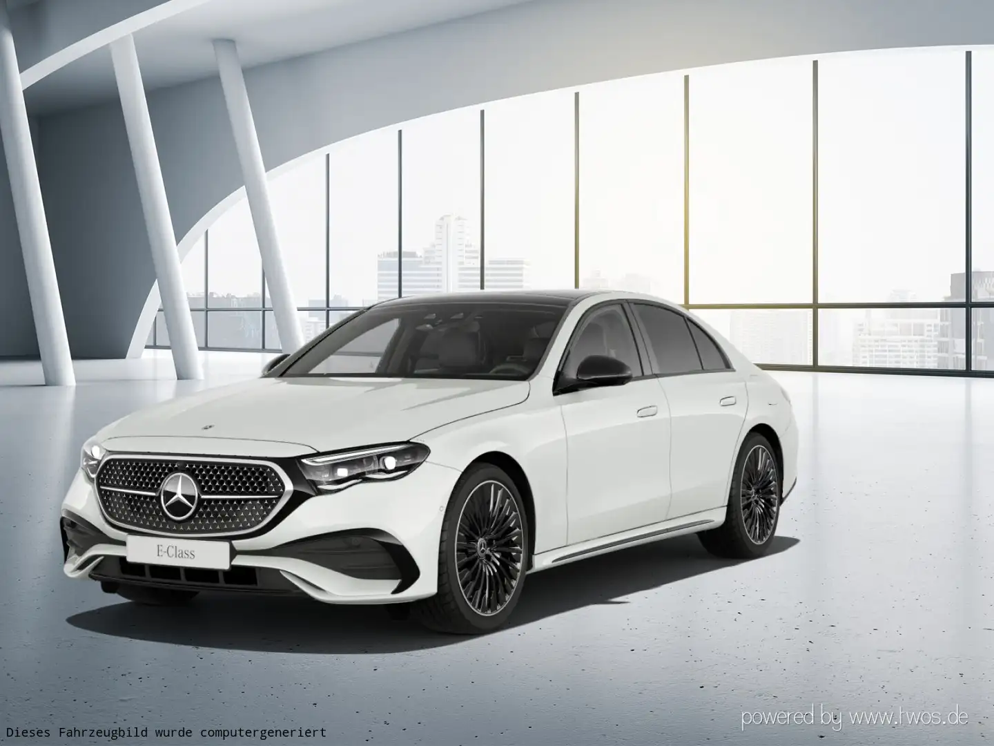 Mercedes-Benz E 300 e Hybrid AMG Line LederP+AHK+Pano+FahrassP+360 Weiß - 2