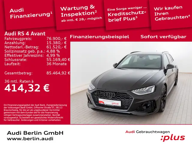 Audi RS4 tiptr. 360°K NAVI VIRTUAL SITZHZG DAB