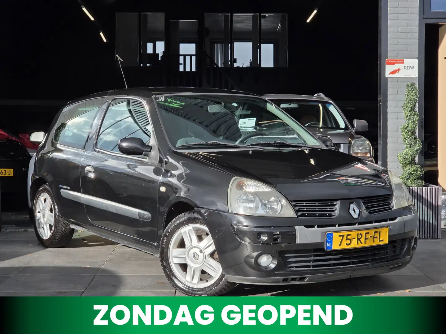 Renault Clio 1.6-16V Community|Airco|El.Ramen|2e Eig|NAP|APK Zwart - 1
