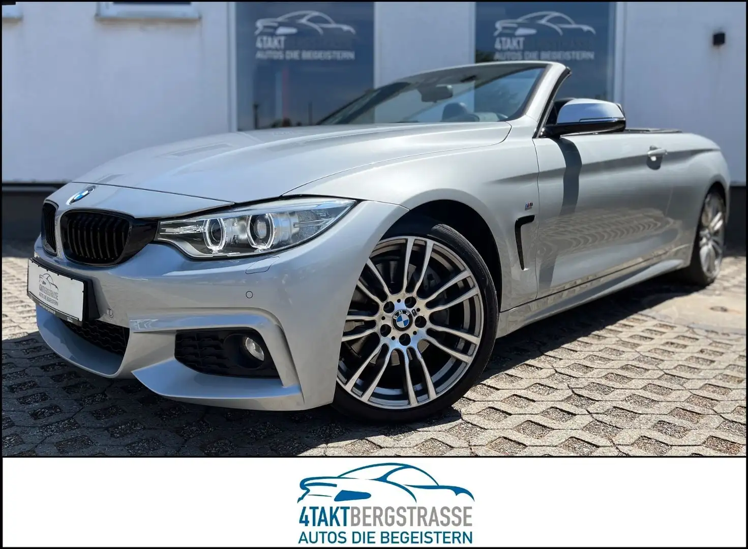 BMW 435 i Cabrio AUT M-Paket Leder Navi HUD - 1. Hand Silver - 1