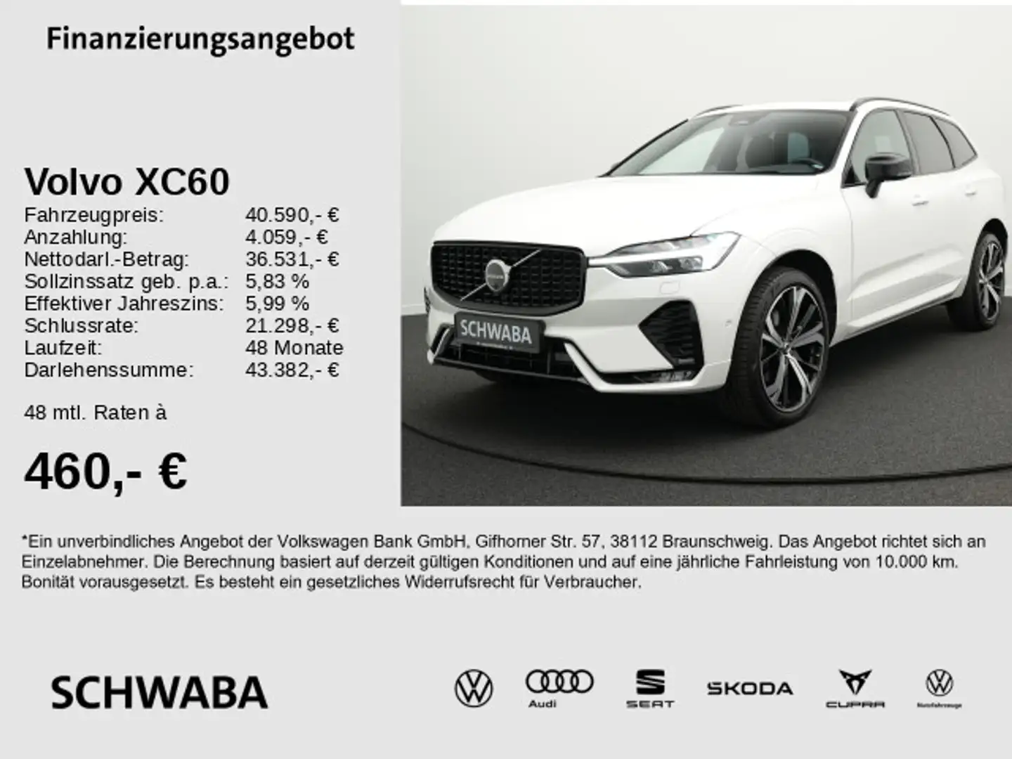 Volvo XC60 XC 60 Ultimate Dark AWD Geartronic *ACC*HdUp*21* Alb - 1