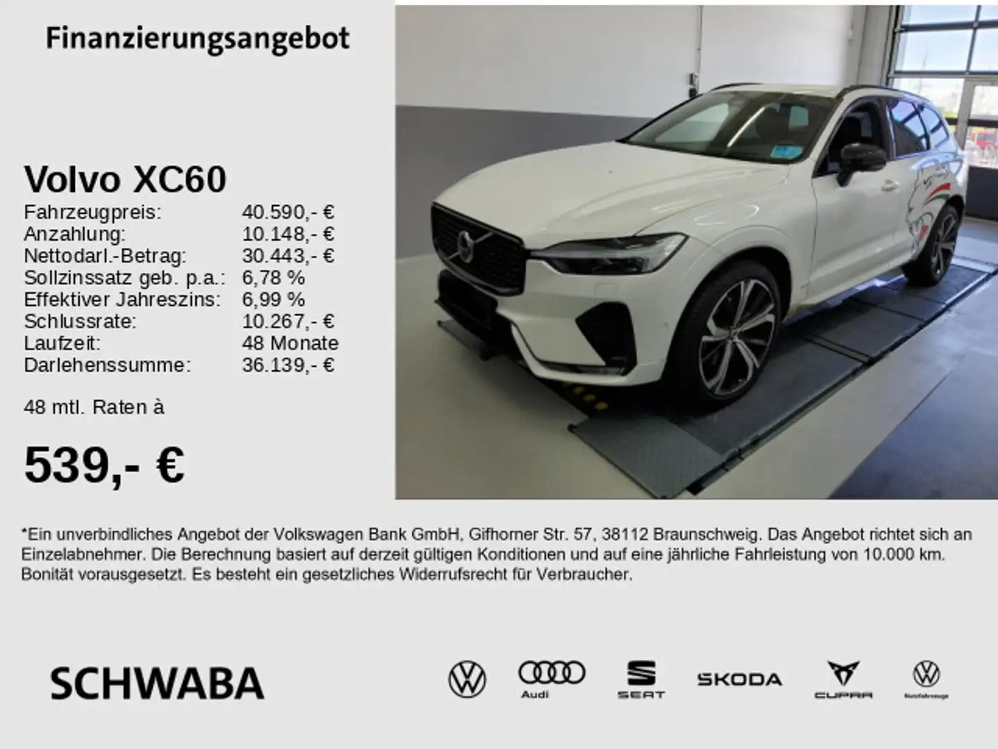Volvo XC60 XC 60 Ultimate Dark AWD Geartronic *ACC*HdUp*21* Weiß - 1