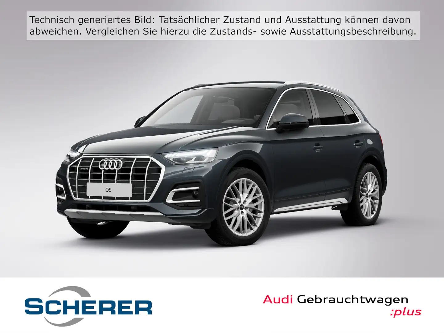 Audi Q5 advanced 40 TFSI Int. S line MATRIX NAVI AHK Grau - 1