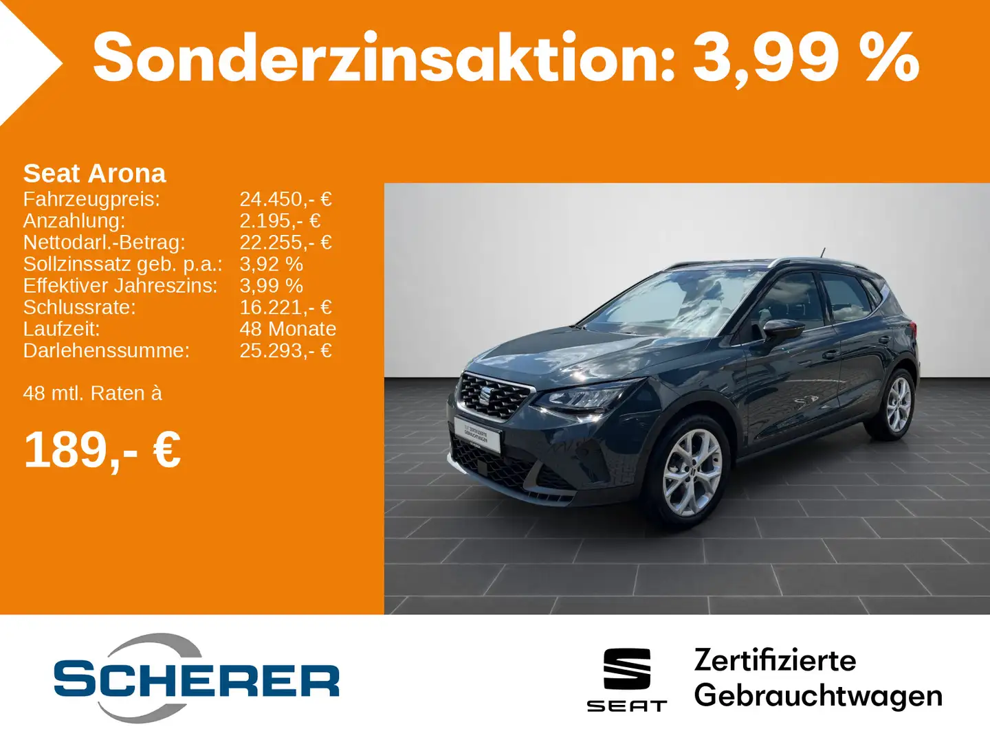 SEAT Arona 1,0 TSI DSG NAVI/LED/PDC/Rückfahrkamera/u. Blau - 1
