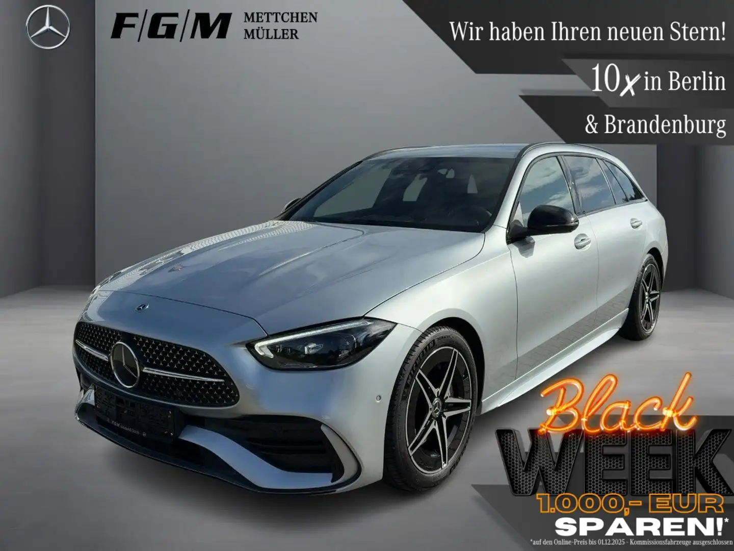 Mercedes-Benz C 220 T d 4M AMG Line Burm|DigiLight|TWA|360|AHK Argent - 1