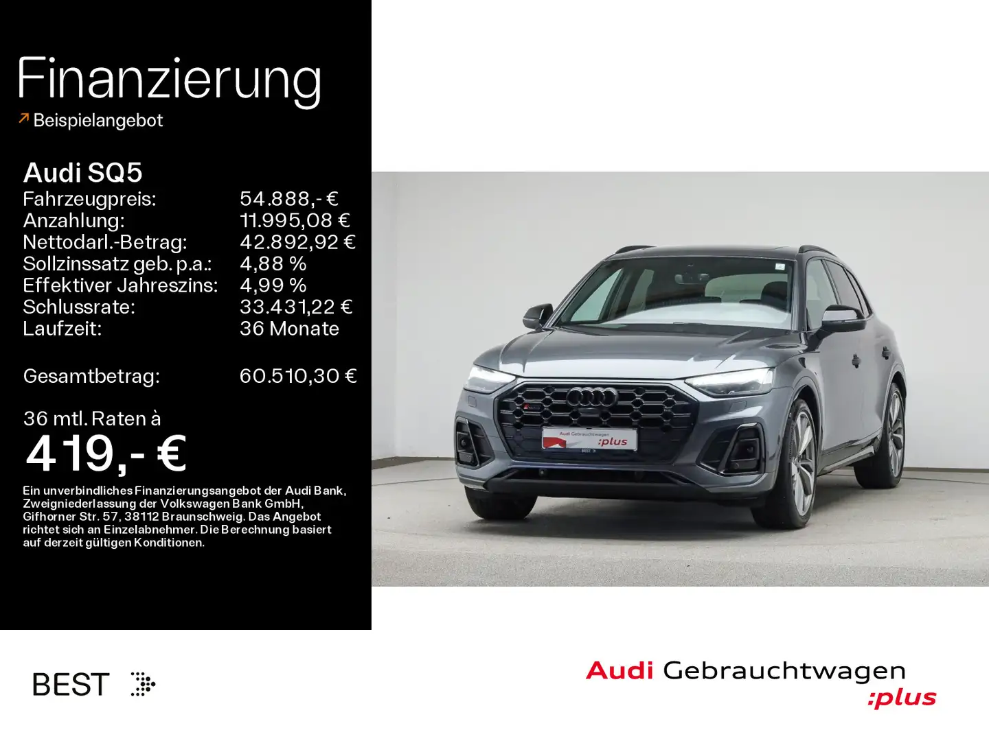 Audi SQ5 AHK*Pano*B&O*Assist*Matrix*Air Grau - 1