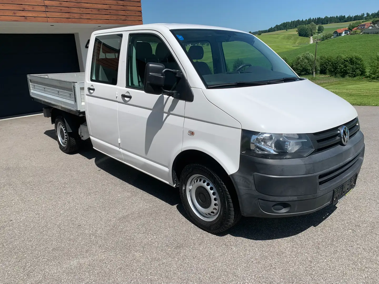 Volkswagen T5 Transporter Doka-Pritsche,Pickerl+Service+ZR Neu,Mwst.Ausweisb Weiß - 2