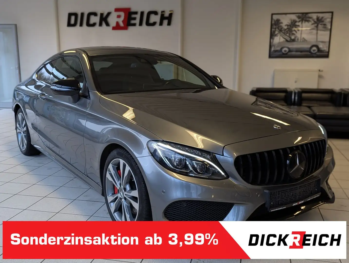Mercedes-Benz C 250 d Coupe AMG-Line LED-ILS Leder Night Cam Grau - 1