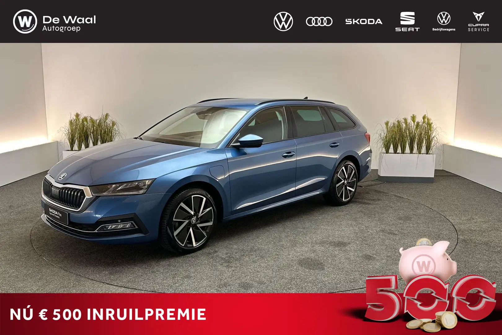 Skoda Octavia Combi 1.4 TSI 204pk DSG iV PHEV Business Edition P Blauw - 1