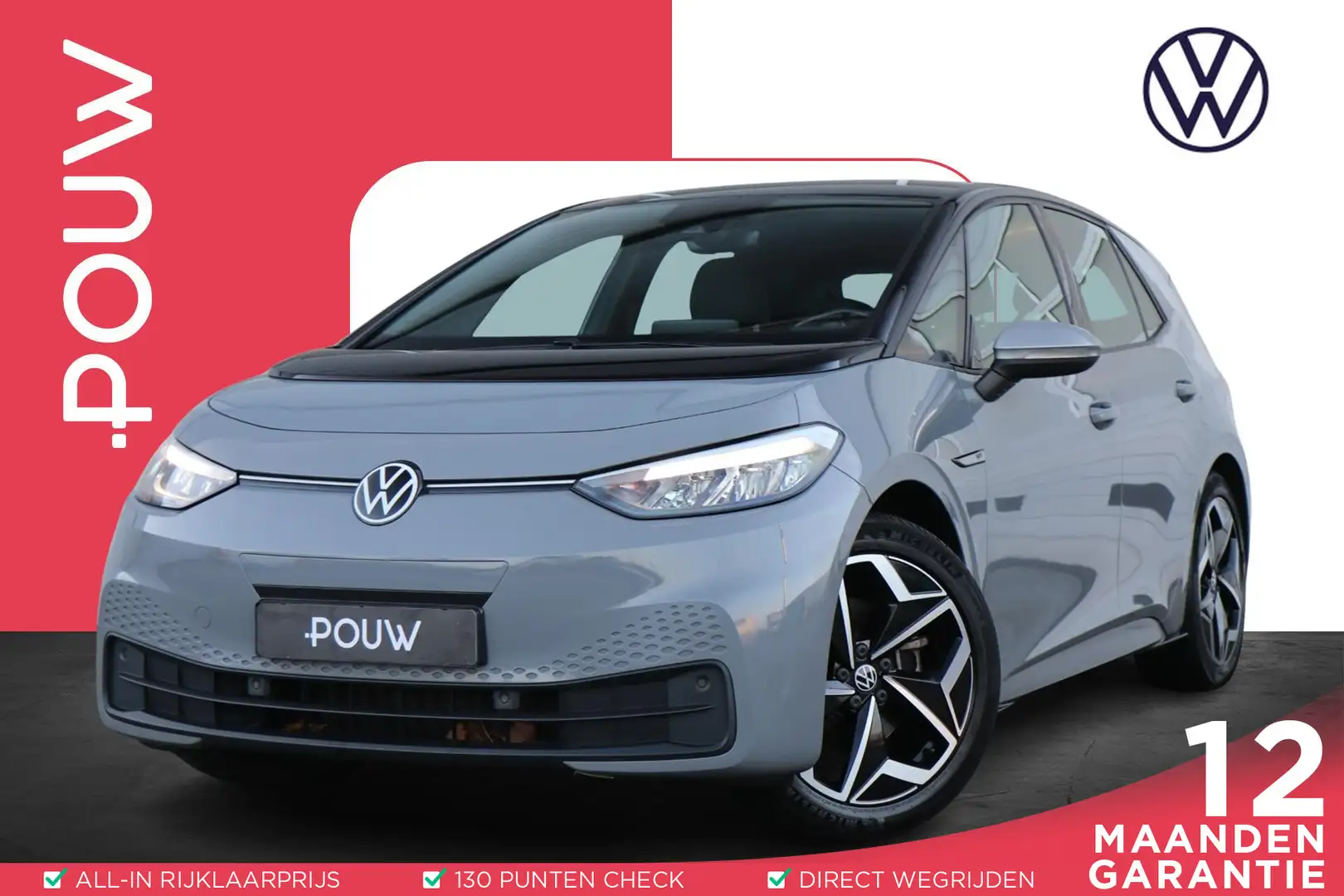 Volkswagen ID.3 204pk First 58 kWh | SoH 93% | Steunhaak | Navigat Grau - 1