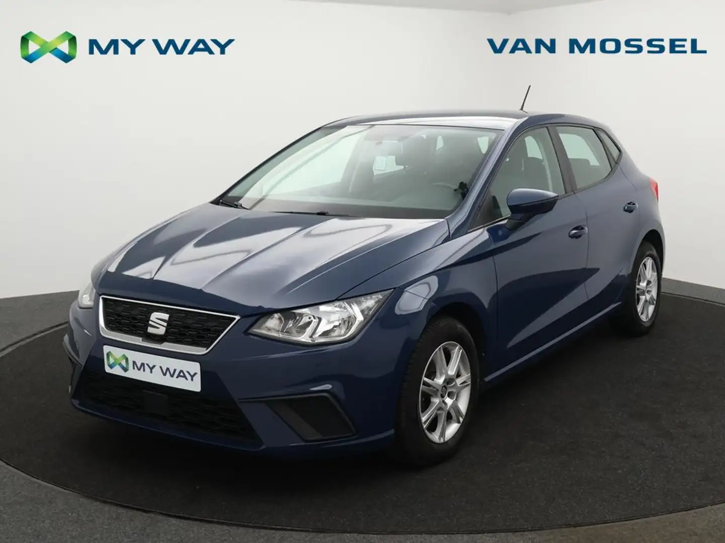 SEAT Ibiza Ibiza 5D Style 1.0TGI 90pk (CNG) 5v *NAVI*BLTH*CRU Modrá - 1