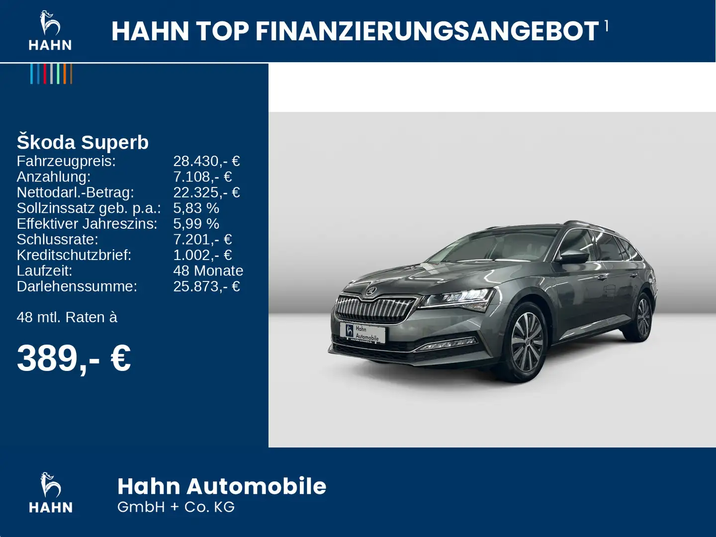 Skoda Superb Combi 1.4TSI iV DSG Ambition Standh. Navi Grau - 2