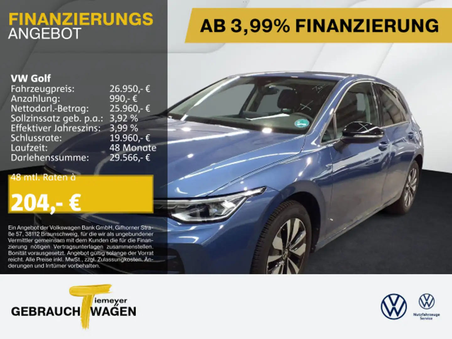 Volkswagen Golf 2.0 TDI DSG GOAL NAVI AHK KAMERA SITZHZG Blau - 1