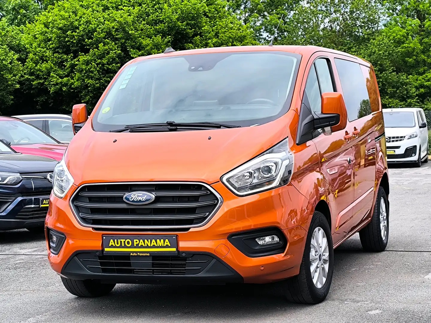 Ford Transit Custom 2.0TDCI 130CV B.AUTO DOUBLE CABINE 5PL TVAC FULL Orange - 1