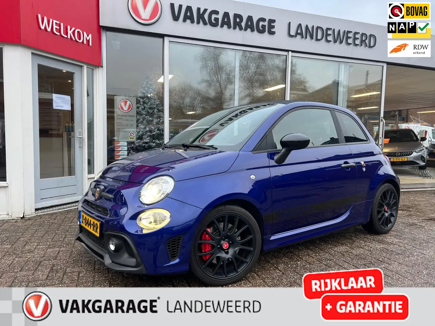 Fiat 500C Abarth 1.4 T-Jet Competizione 179pk, leder, cabrio, rijkl Albastru - 1