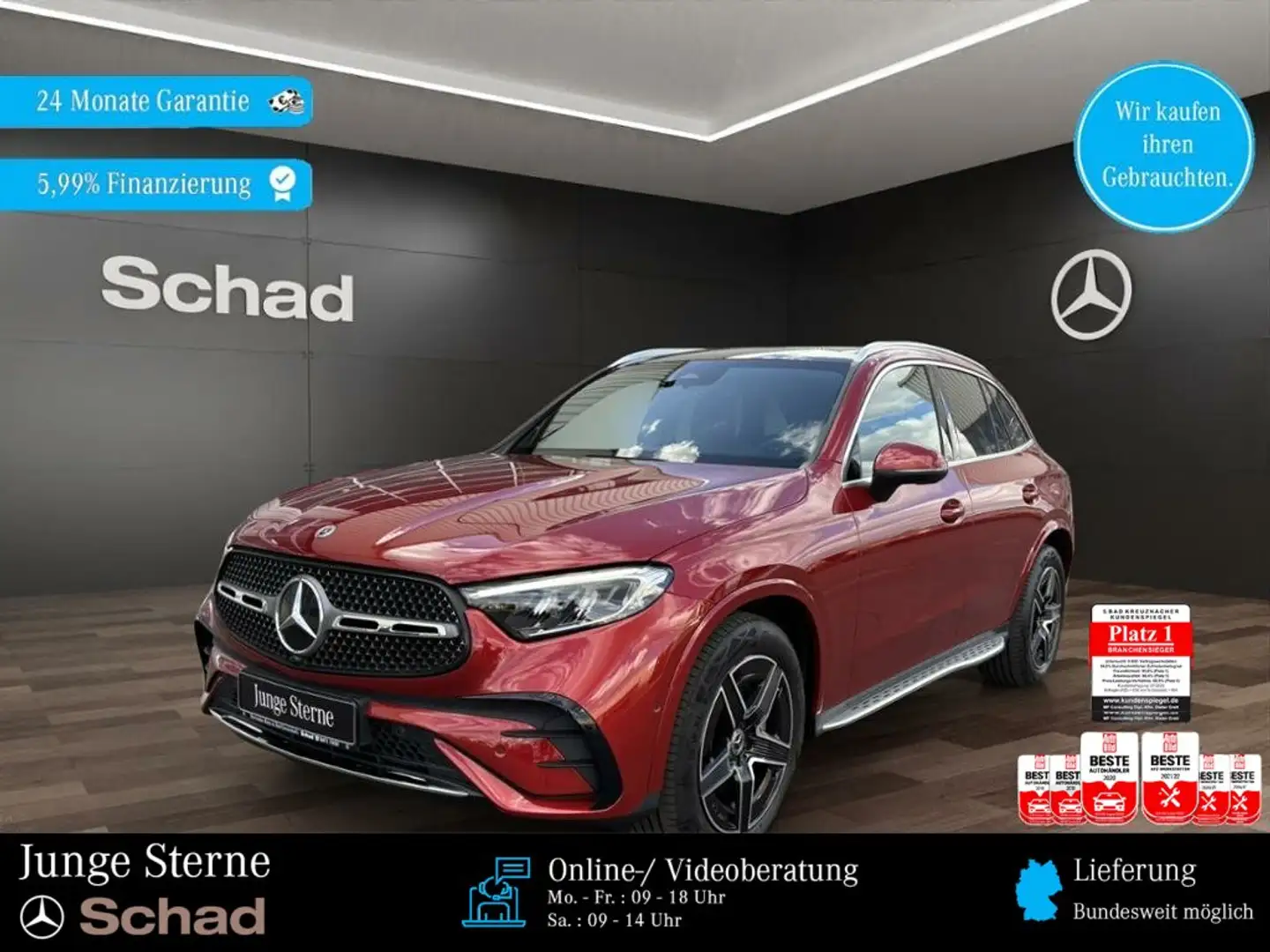 Mercedes-Benz GLC 200 GLC 200 4M AMG+LED+KAMERA+AHK+PANO+ASSIST+MEMORY Rosso - 1