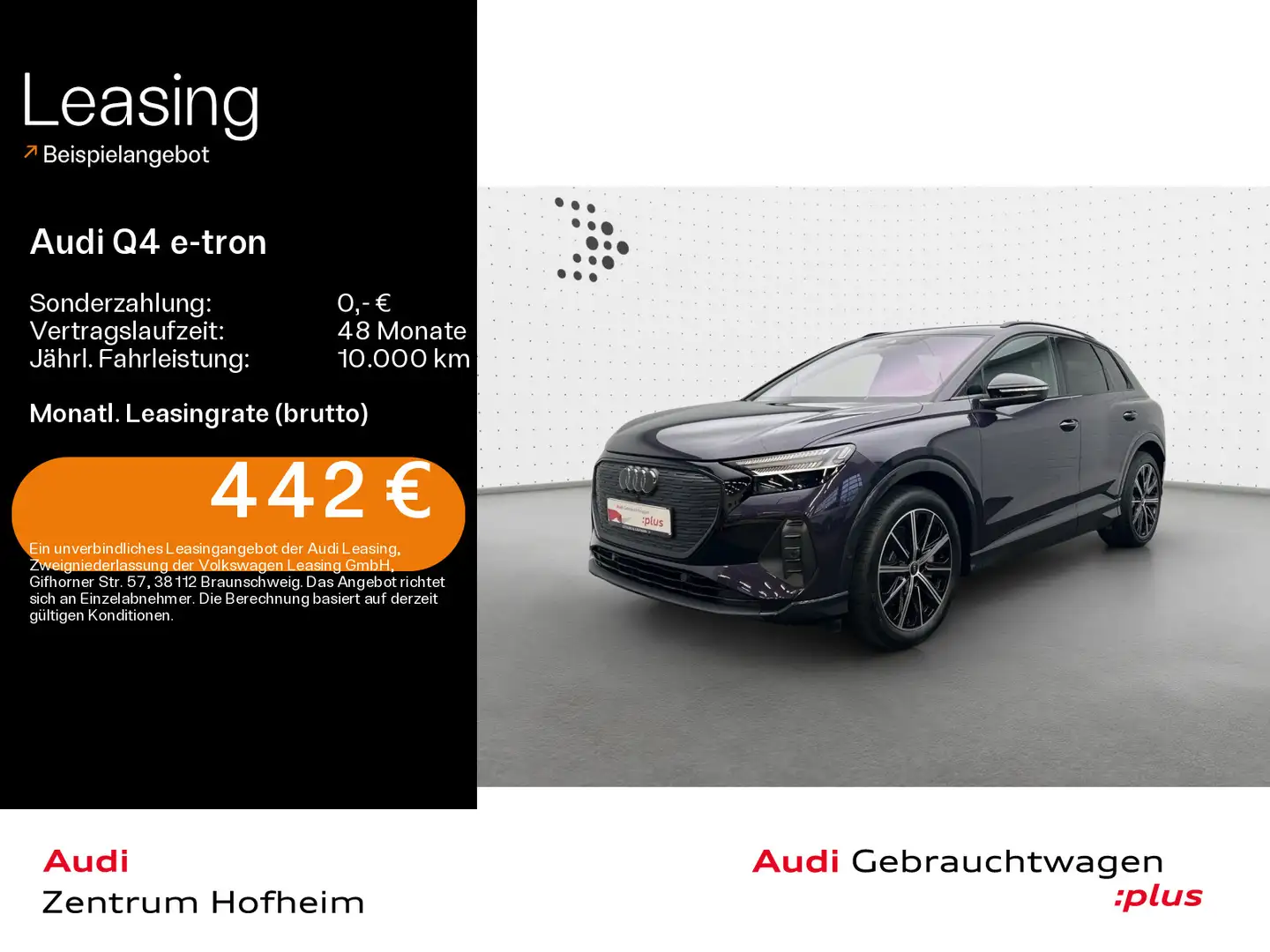 Audi Q4 e-tron 45 S line*AR-HUD*Matrix*Virtual*Navi+* Violett - 1