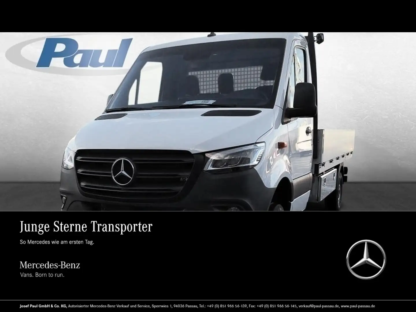 Mercedes-Benz Sprinter 319 CDI Pritsche 4x4 Länge3,88m+AHK3,5 Blanc - 1