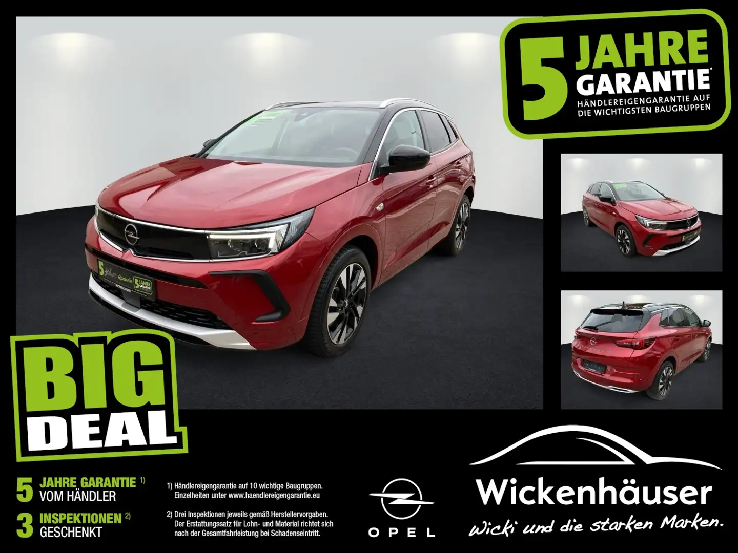 Opel Grandland 1.6 Turbo Ultimate ACC+LED+Navi+SHZ+LM Rot - 1