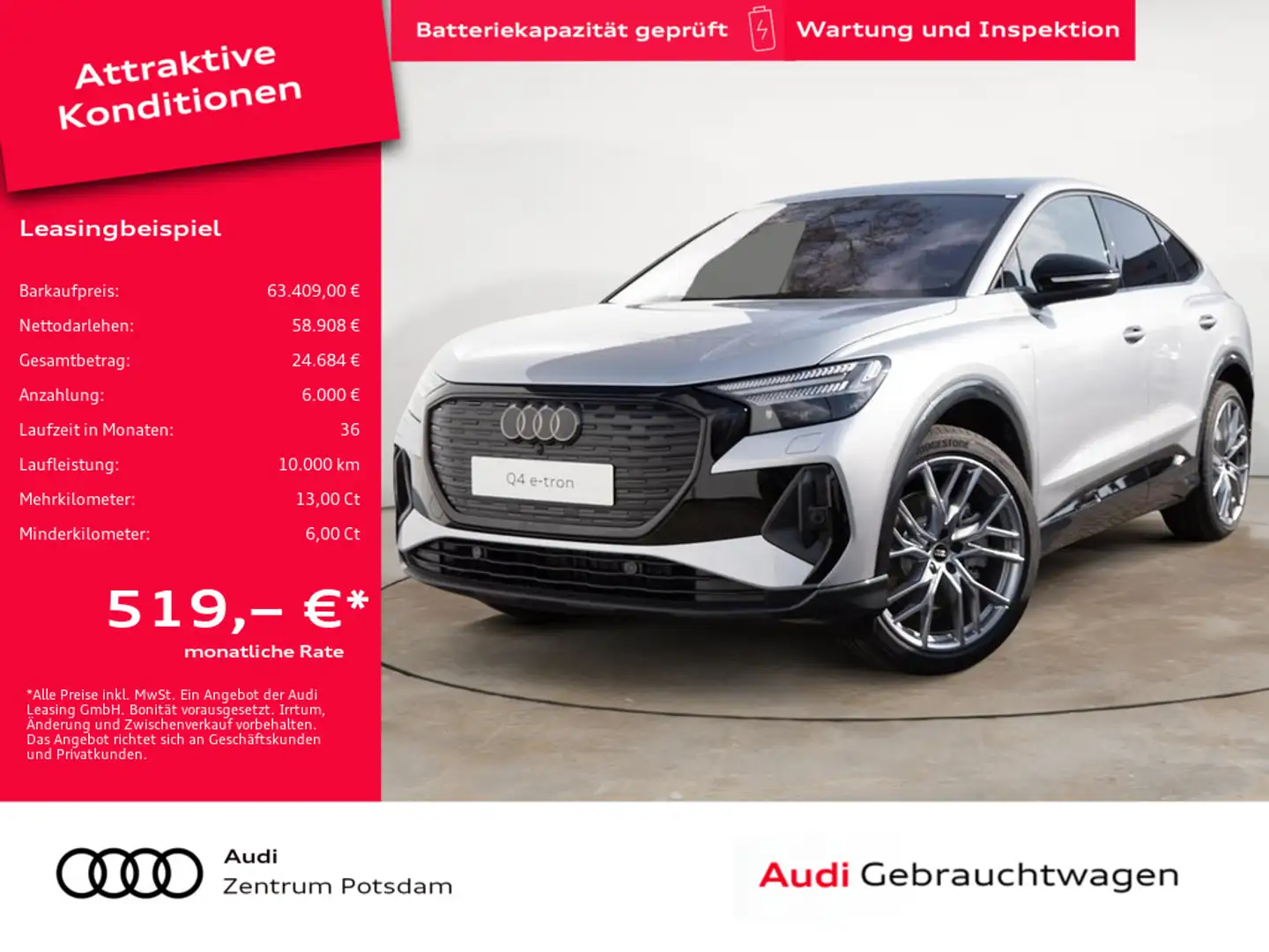Audi Q4 e-tron Silber - 1