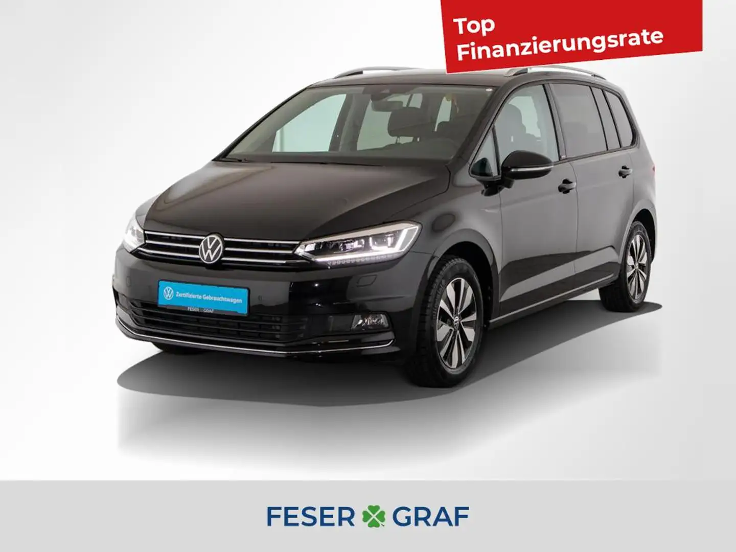 Volkswagen Touran 1.5 TSI MOVE DSG 7 Sitze / LED / RearView / el. He Schwarz - 1