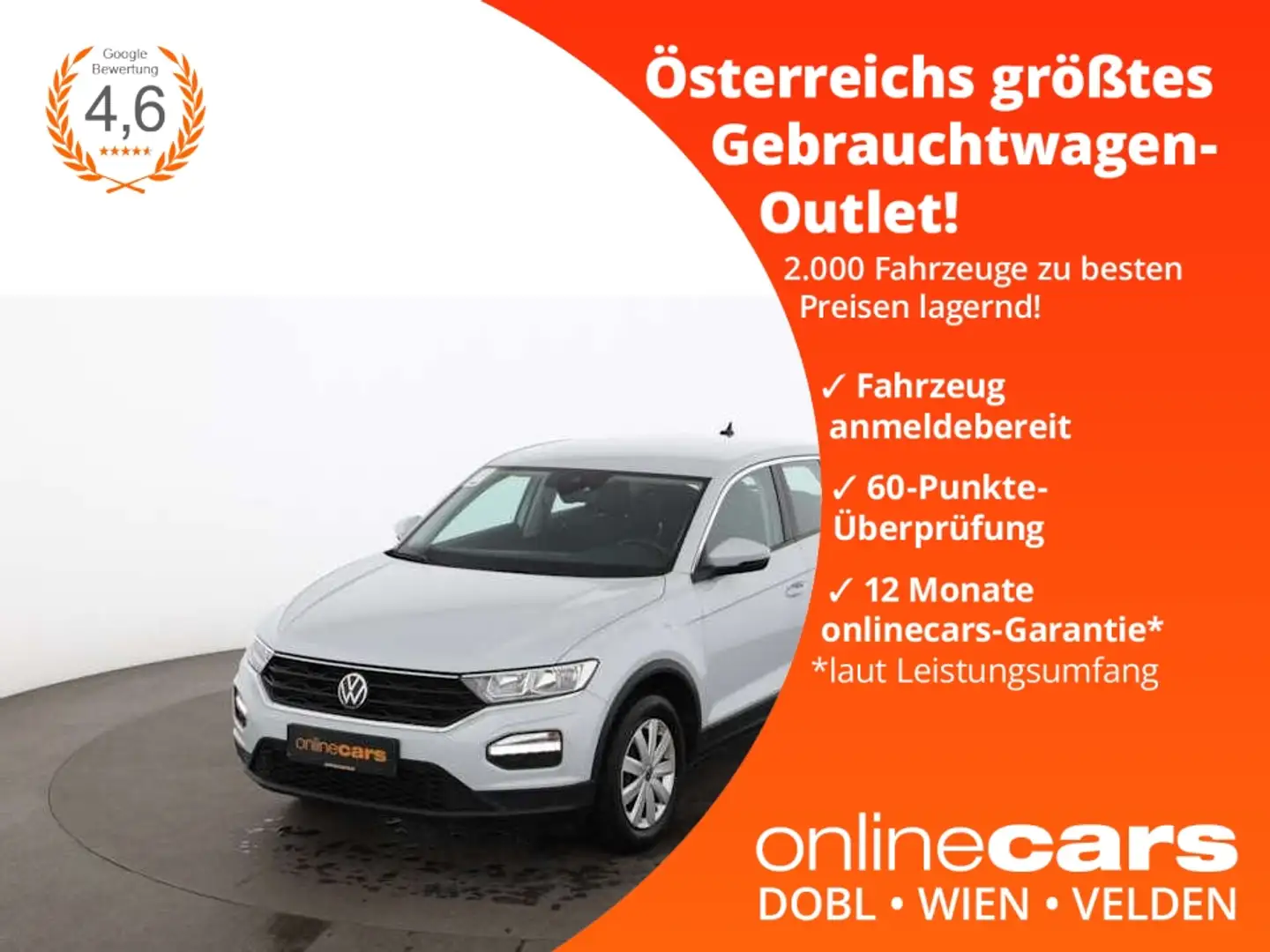 Volkswagen T-Roc 2.0 TDI Design Aut AHK NAVI ASSIST Silber - 1