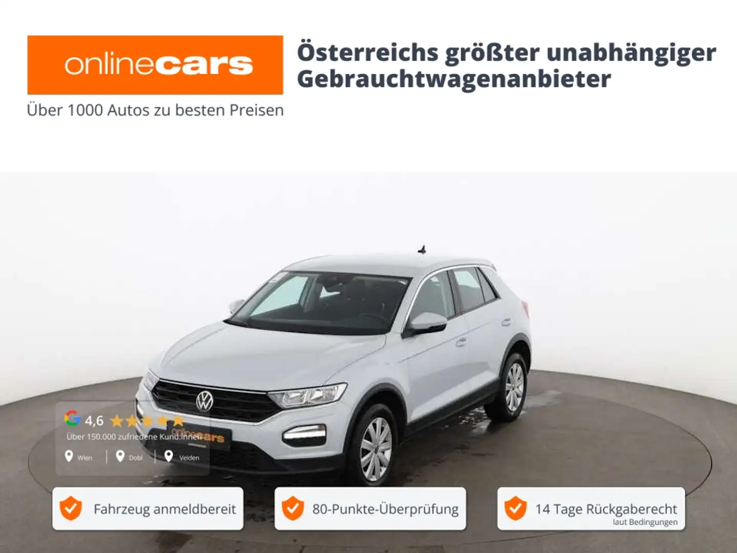 Volkswagen T-Roc 2.0 TDI Design Aut AHK NAVI ASSIST Silber - 1