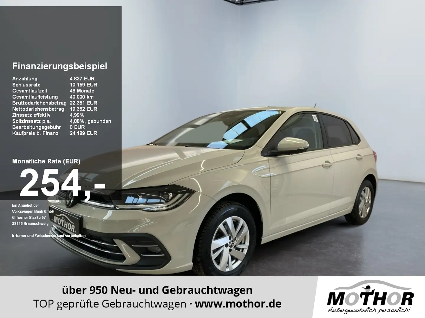 Volkswagen Polo VI Style 1.0 TSI DSG ACC Klima SHZ Grau - 1