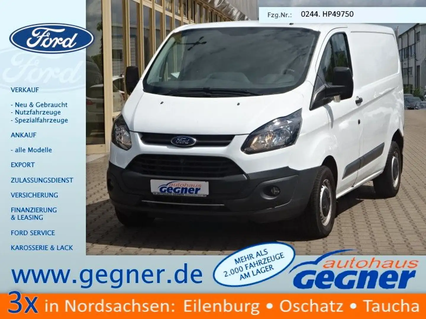 Ford Transit Custom Kasten 105PS LKW Klima PDC Weiß - 1
