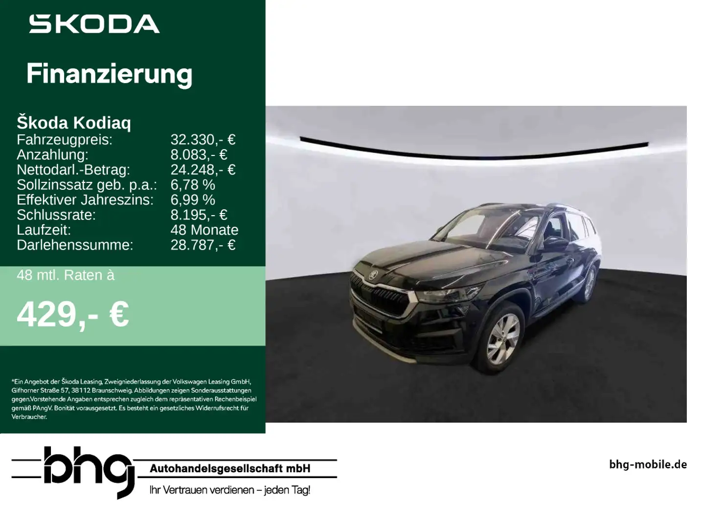 Skoda Kodiaq 2.0 TDI 4x4 DSG Tour Schwarz - 1