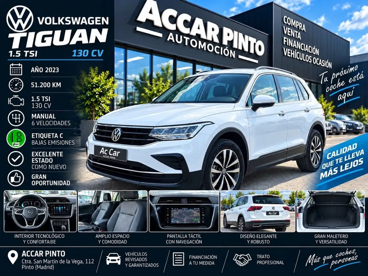 Volkswagen Tiguan 1.5 TSI 96kW (130CV) Blanco - 1