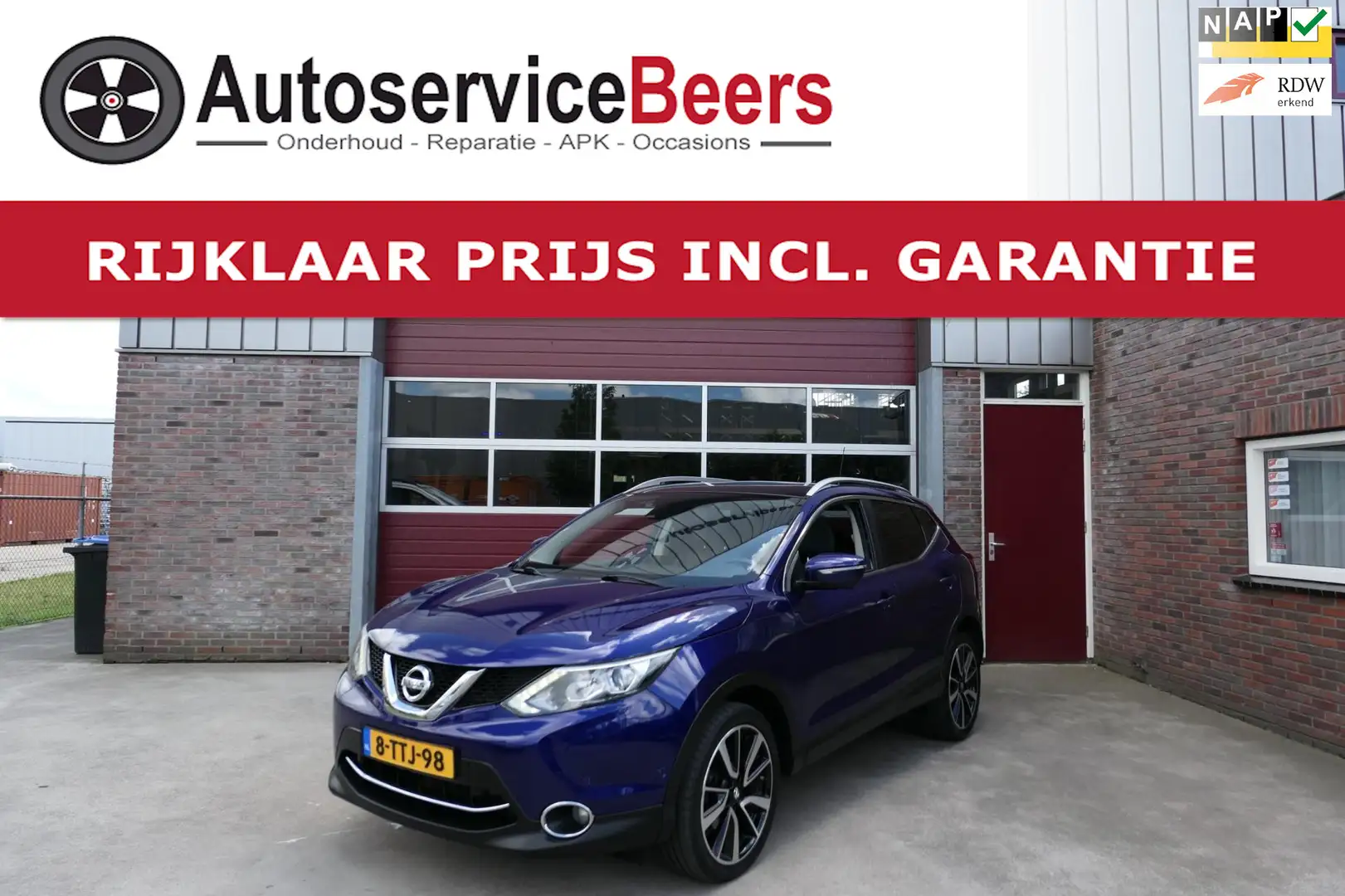 Nissan Qashqai 1.2 Tekna, Trekhaak, 360 Camera, Leder, Stoelverwa Azul - 1