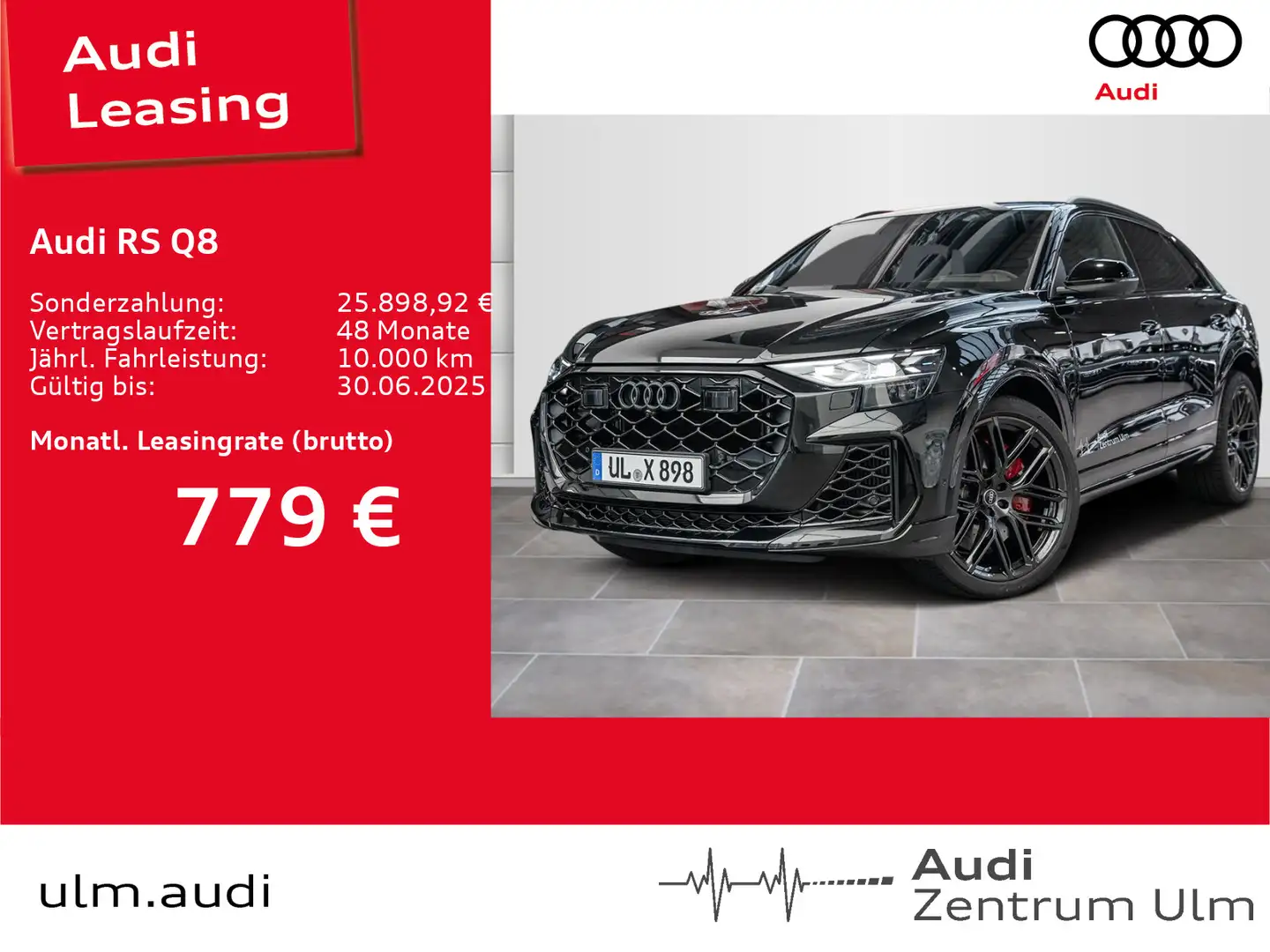 Audi RS Q8 FACELIFT advanced LASER AHK HD-UP B&O 23" Nero - 1