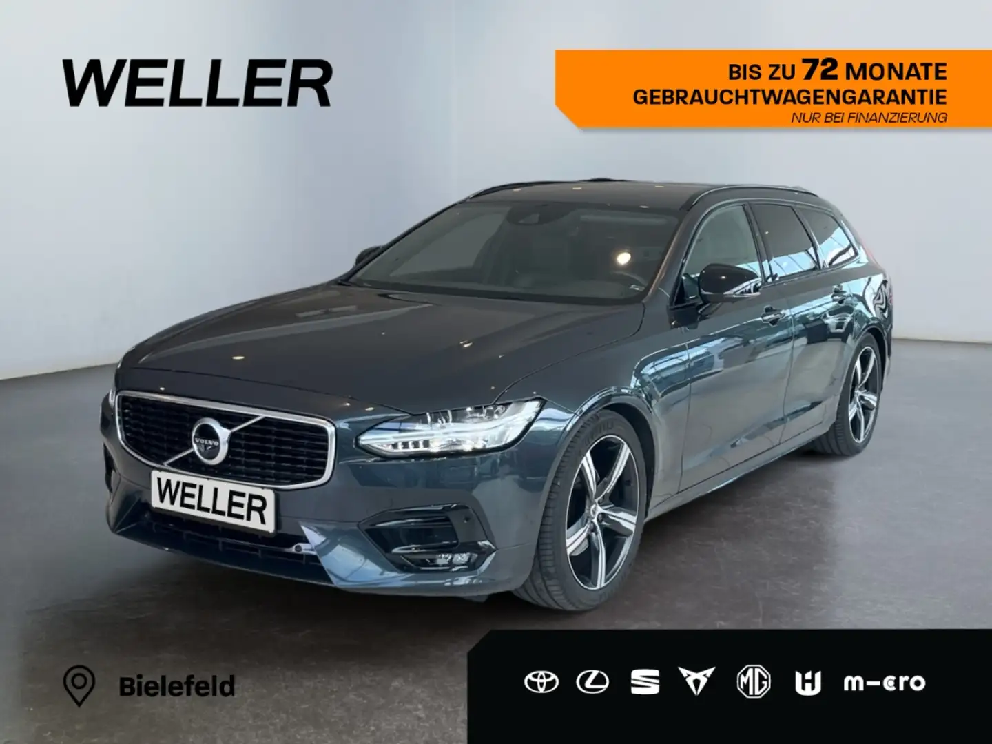 Volvo V90 D4 Geartronic R Design *LED*HUD*Pano*360*H/K*WKR* Grijs - 1
