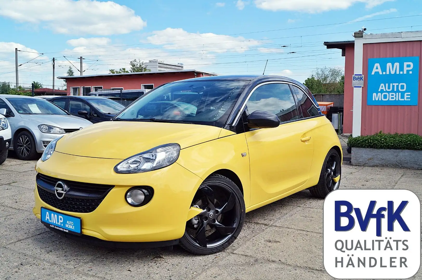 Opel Adam 1.2, GARANTIE, Klimaaut, Teilleder, Temp, Jaune - 1