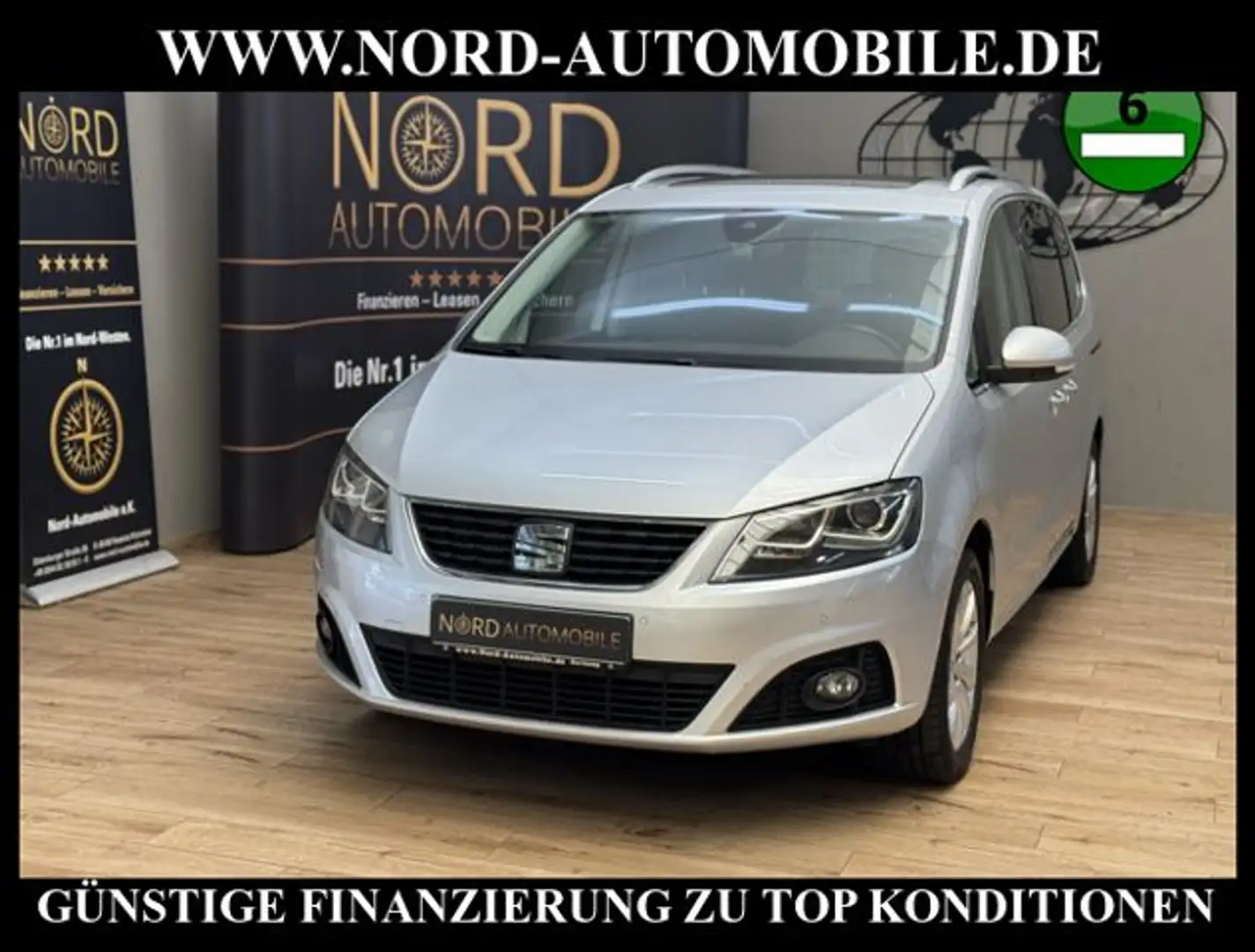 SEAT Alhambra Style 2.0 TDI DSG Pano/Navi/Xenon/Kamer Style Silber - 1