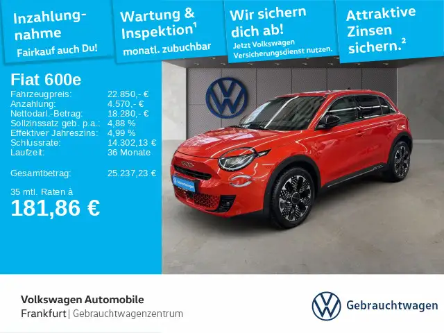 Fiat 600e La Prima LED Klimaautomatik