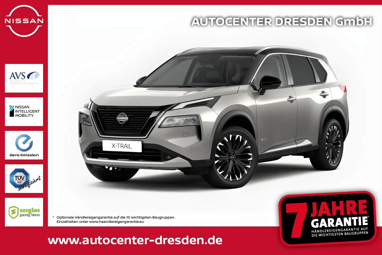 Nissan X-Trail 1.5VC-T e-4ORCE Tekna HUD Navi Kam ACC Argent - 1