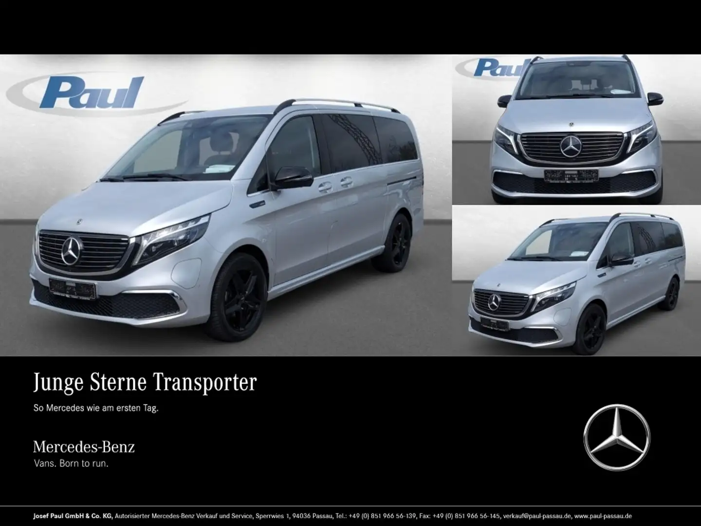 Mercedes-Benz EQV 300 AVANTGARDE Lang Airmatic+Leder+360°+SHD Silber - 1