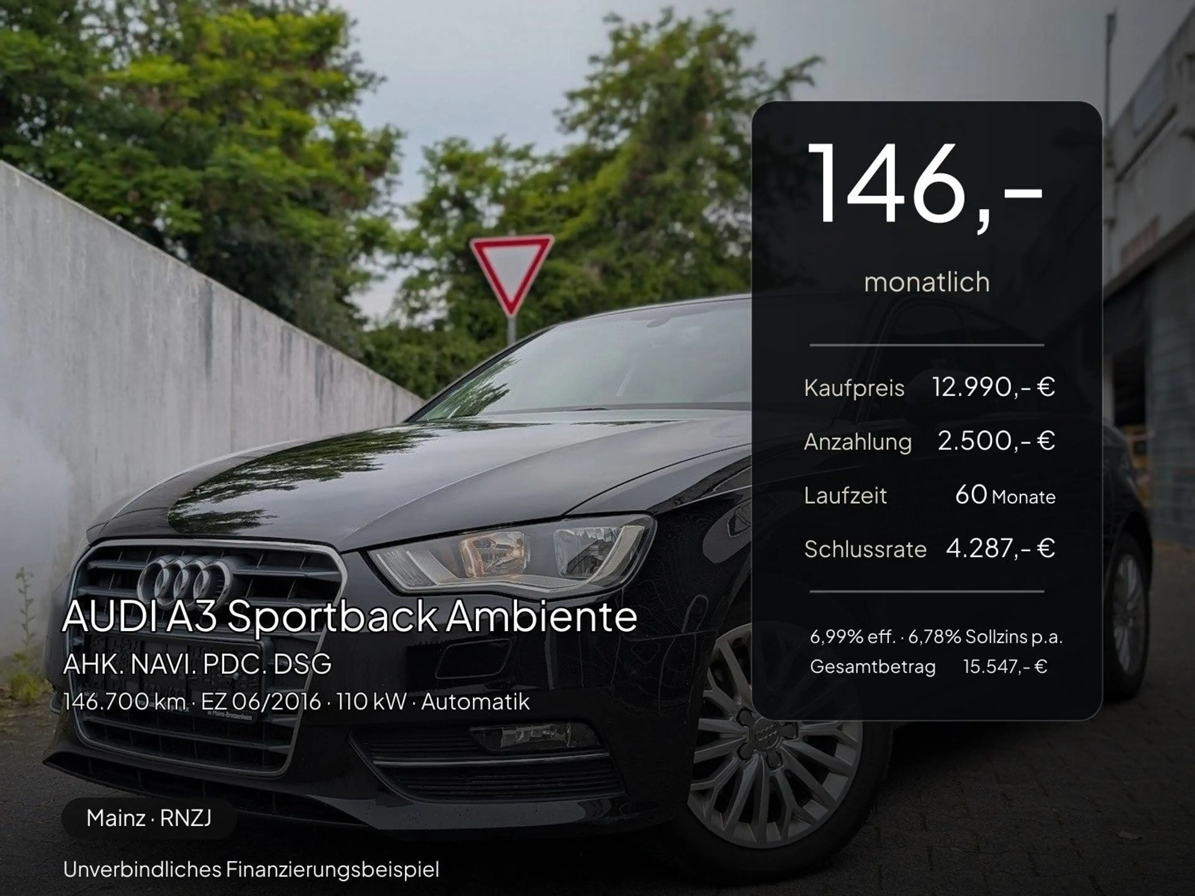 Audi A3 Sportback Ambiente AHK. NAVI. PDC. DSG — photo 2