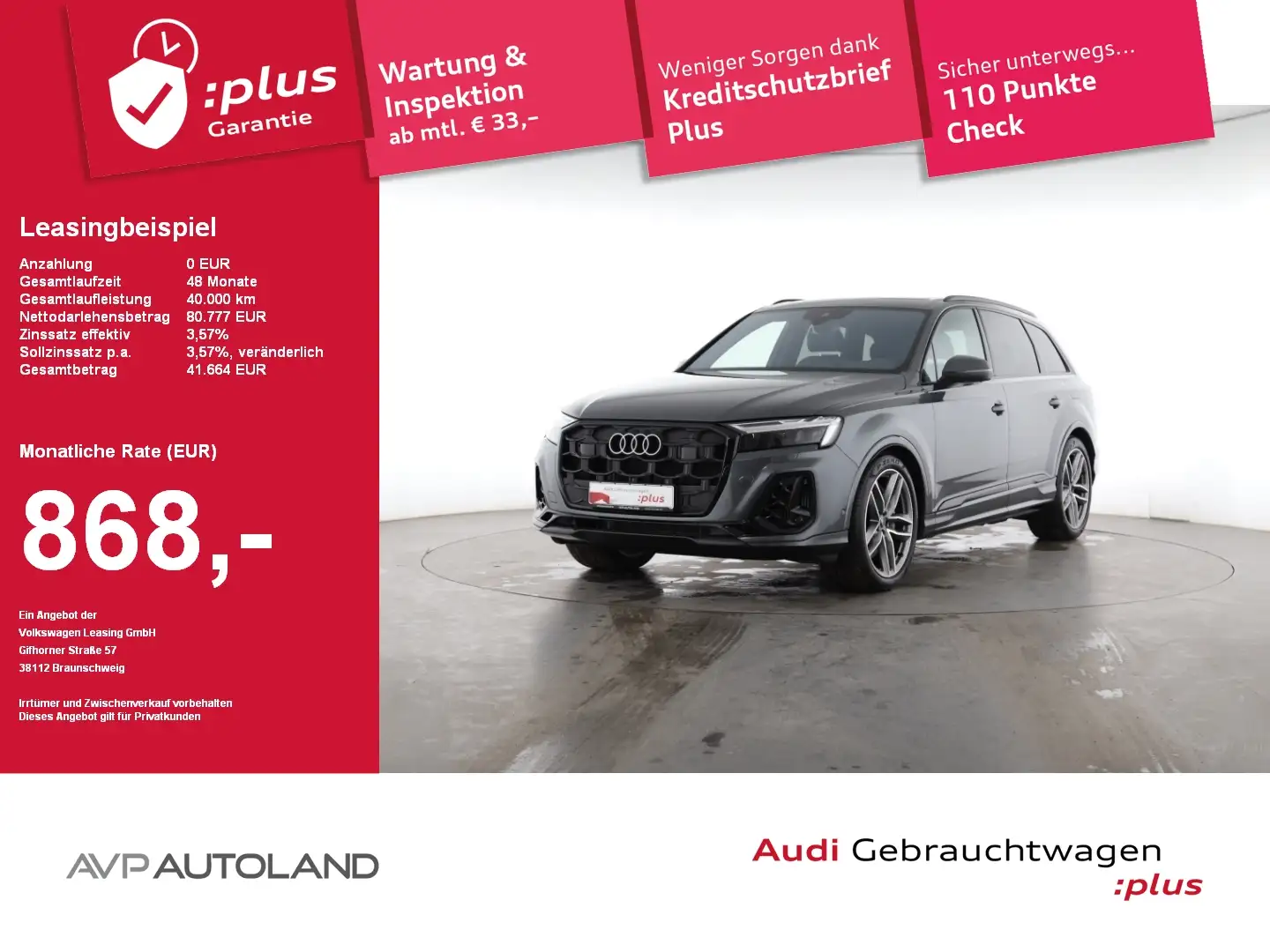 Audi Q7 55 TFSI e quattro tiptronic S line |PANORAMA Gris - 1